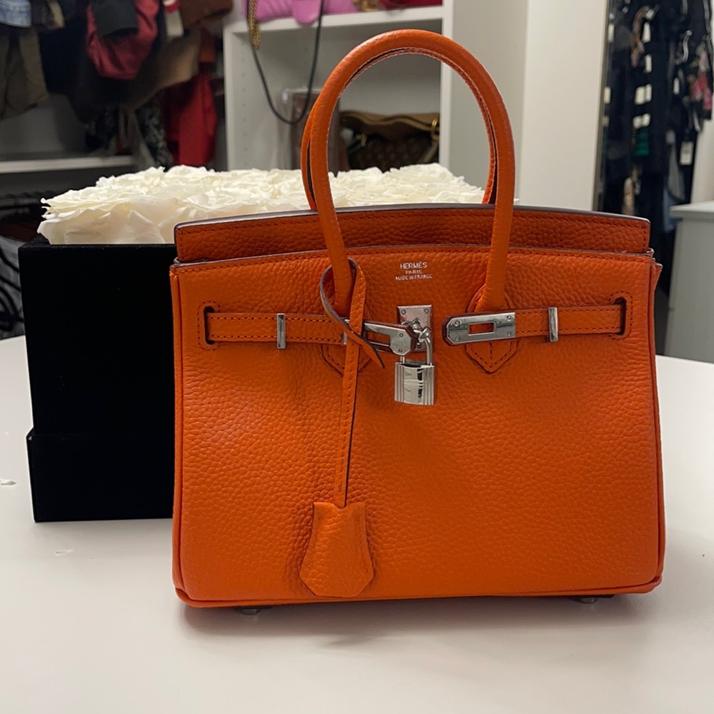 Hermès 25 Togo platinum hardware